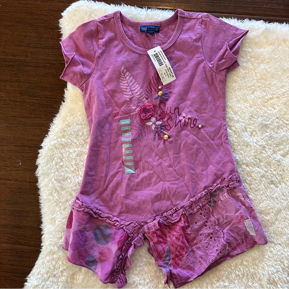 Rare NWT Naartjie Outfit Capri Leggings and Top Size 5 - Picture 2 of 3